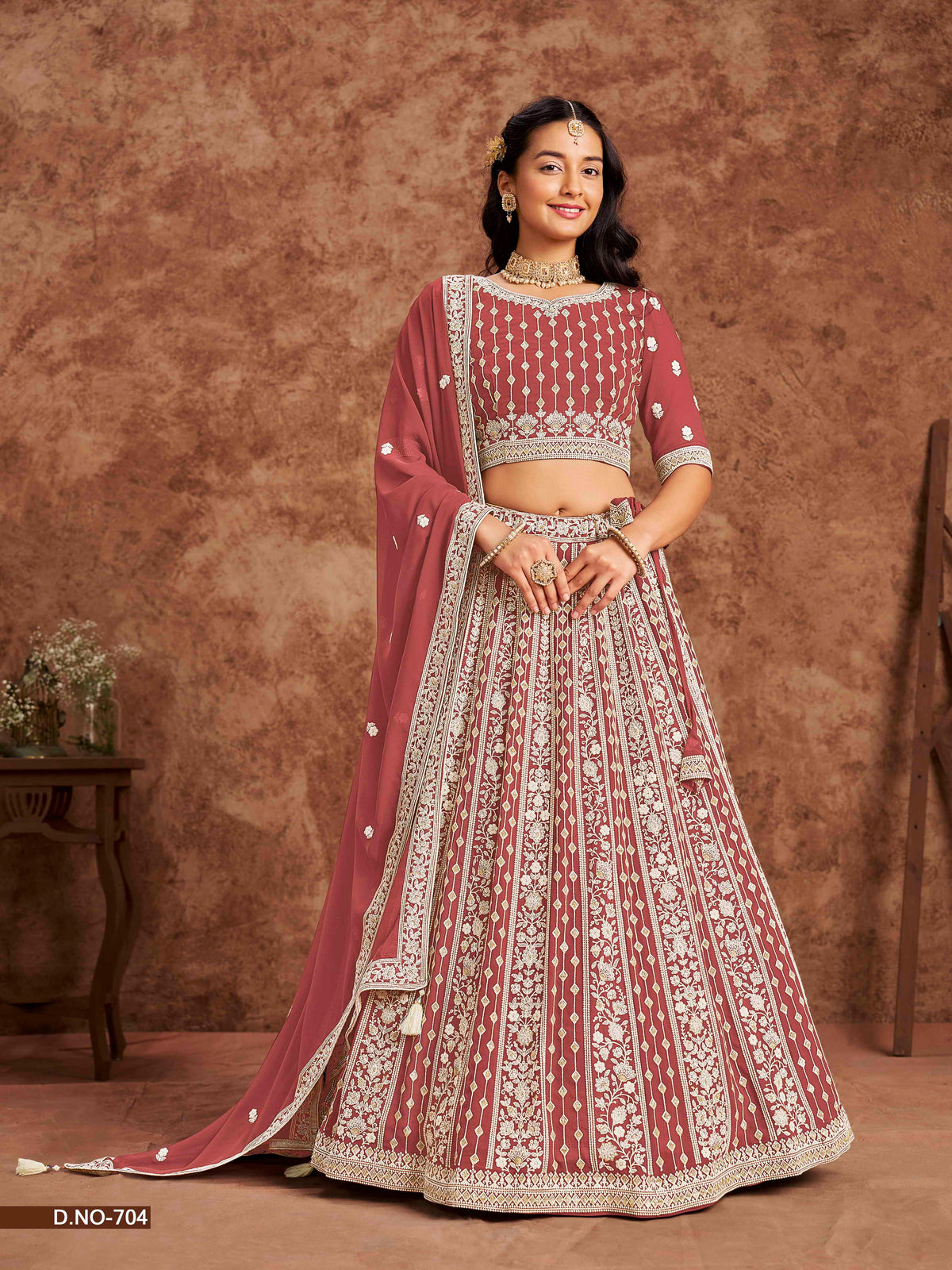 Embroidered Art Silk Lehenga Choli with Net Dupatta