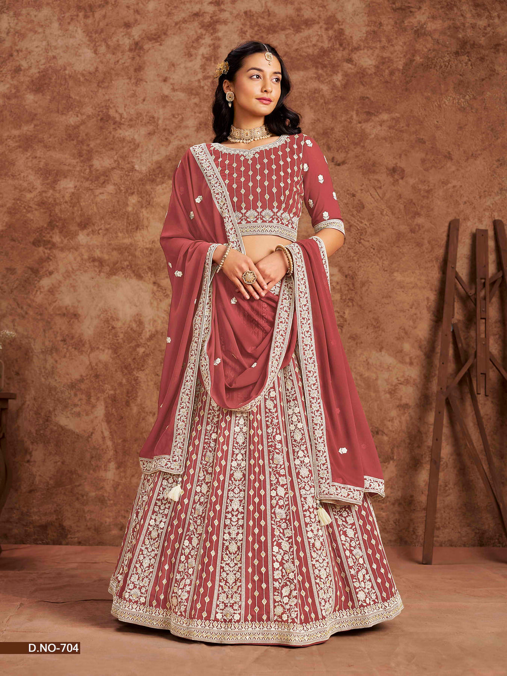 Embroidered Art Silk Lehenga Choli with Net Dupatta