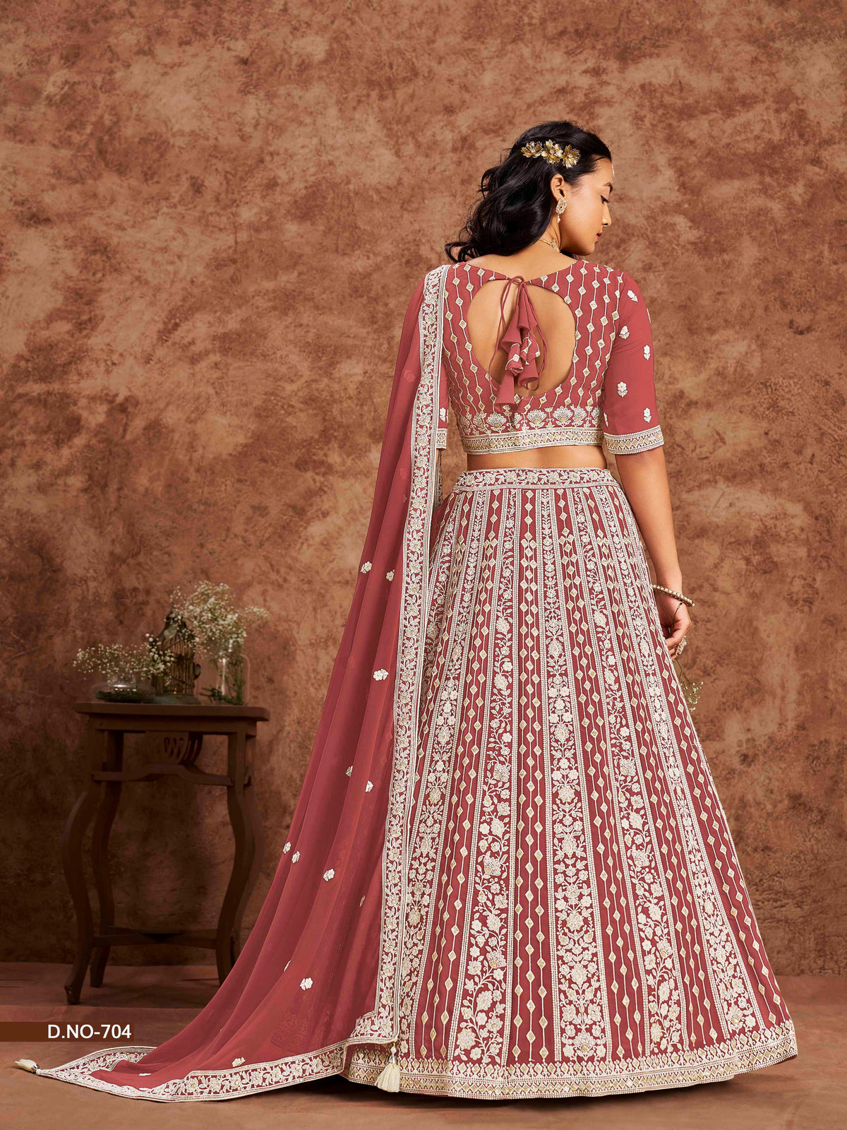 Embroidered Art Silk Lehenga Choli with Net Dupatta