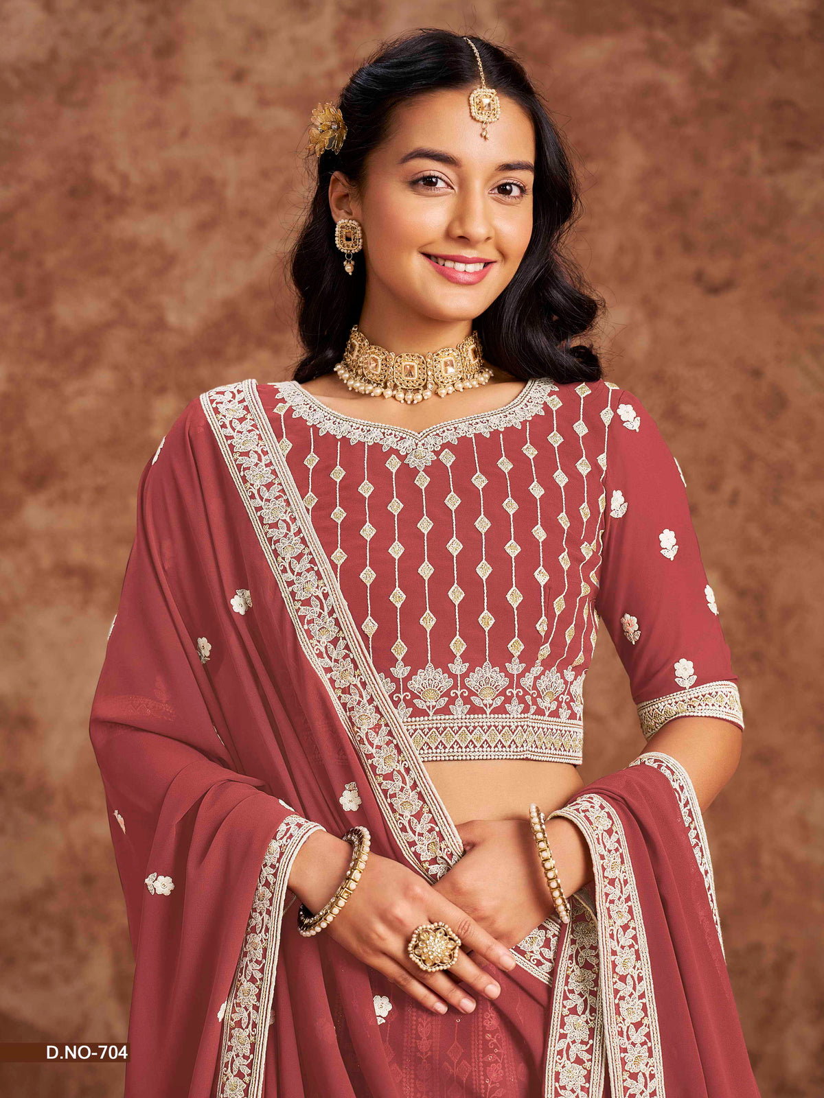 Embroidered Art Silk Lehenga Choli with Net Dupatta