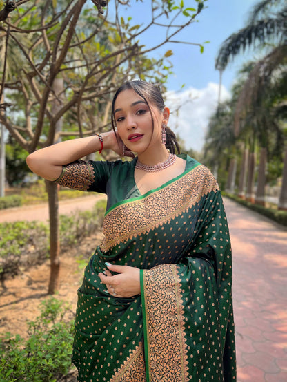Banarasi Katan Silk Saree with Zari Jaal