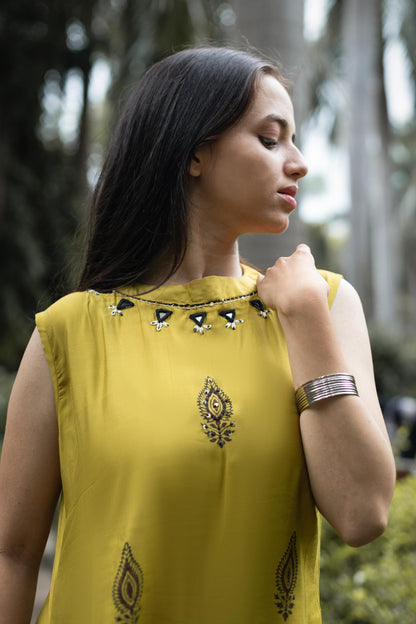 Roman Silk Flared Kurti