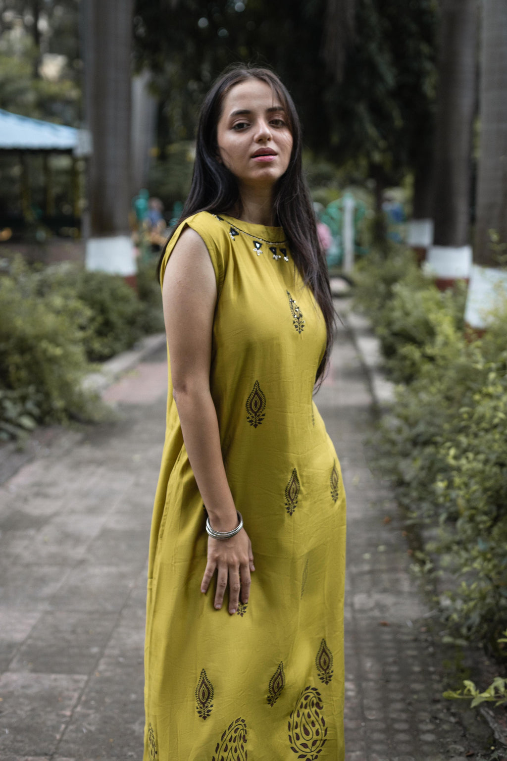 Roman Silk Flared Kurti
