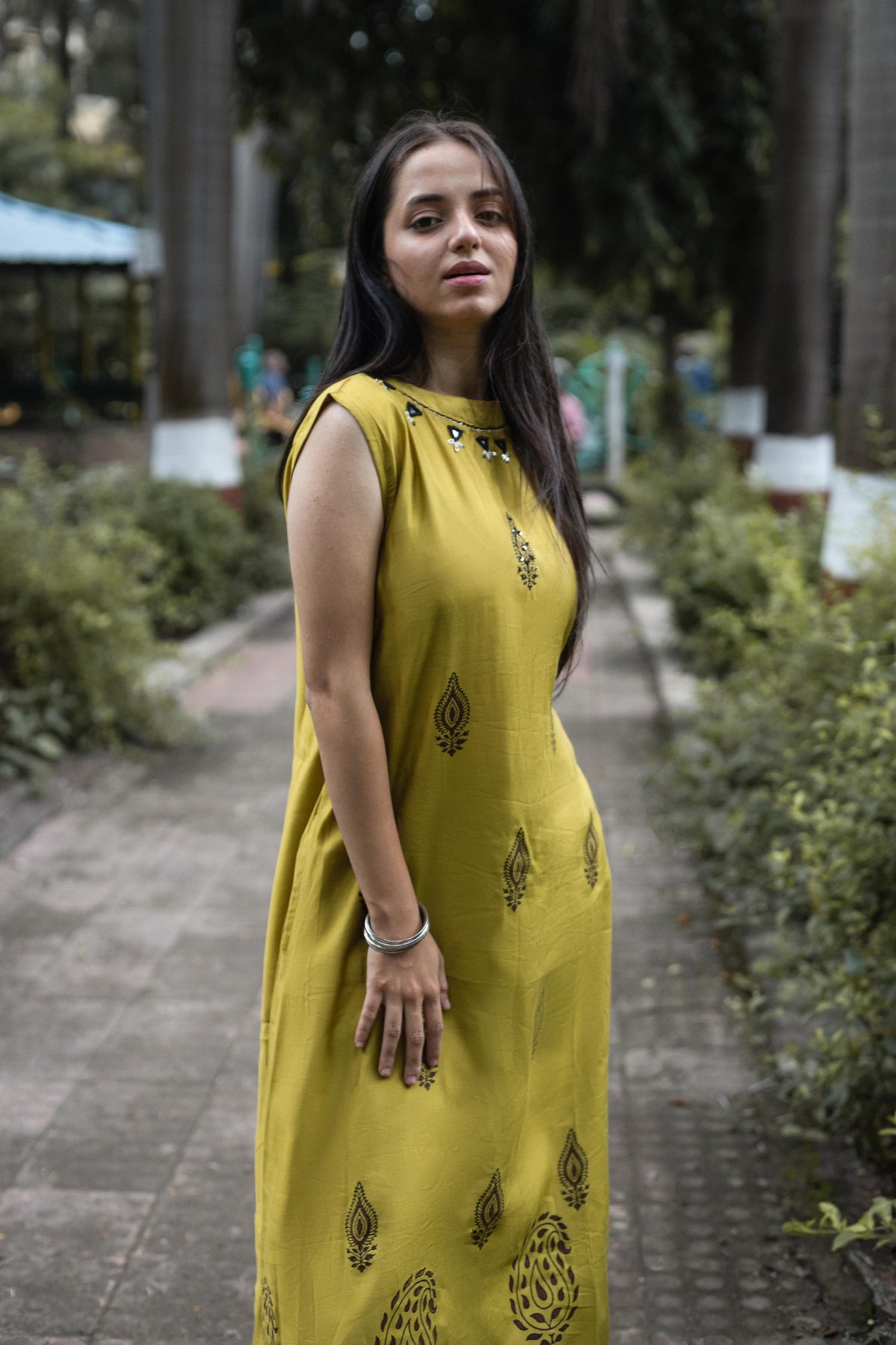 Roman Silk Flared Kurti