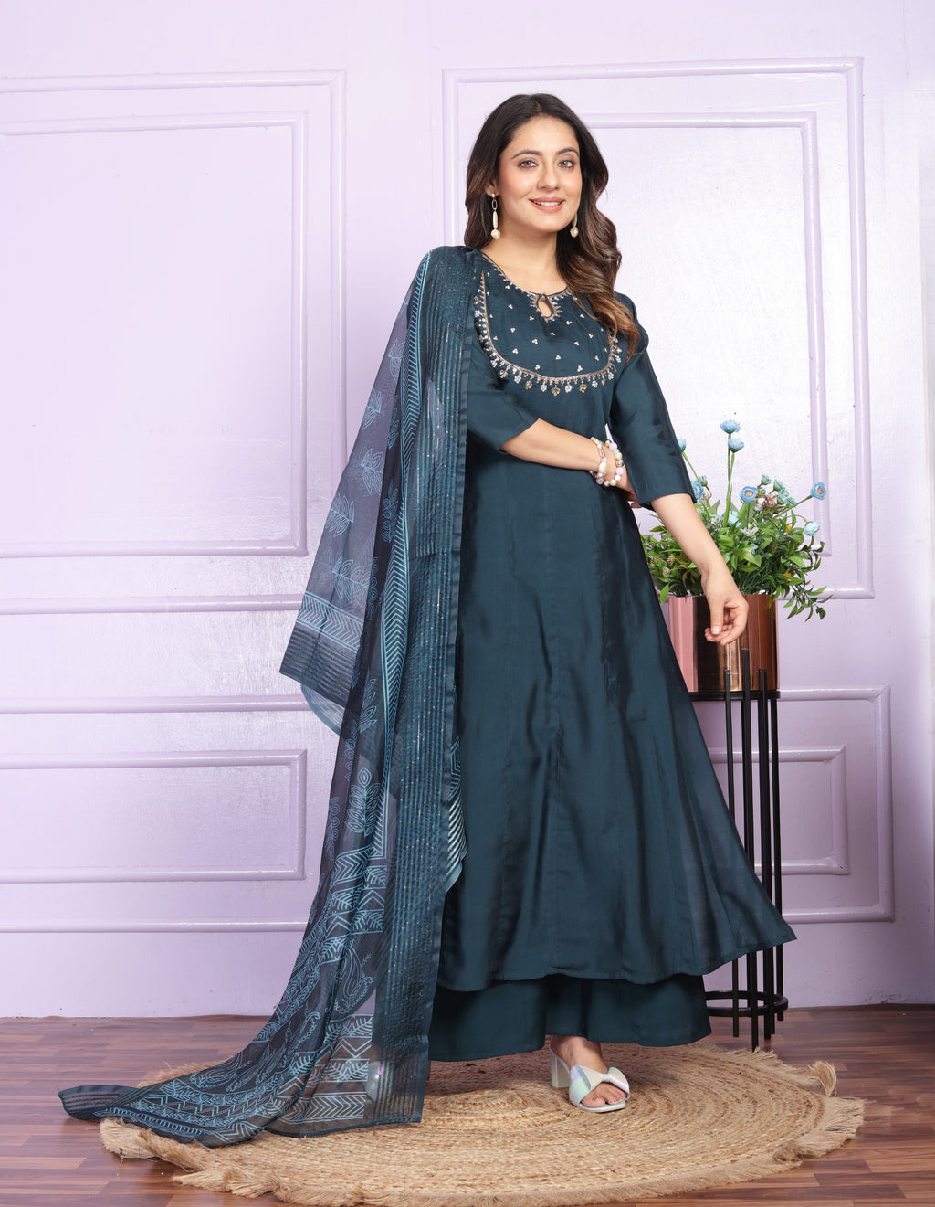 Russian Silk Kali Pattern Kurti