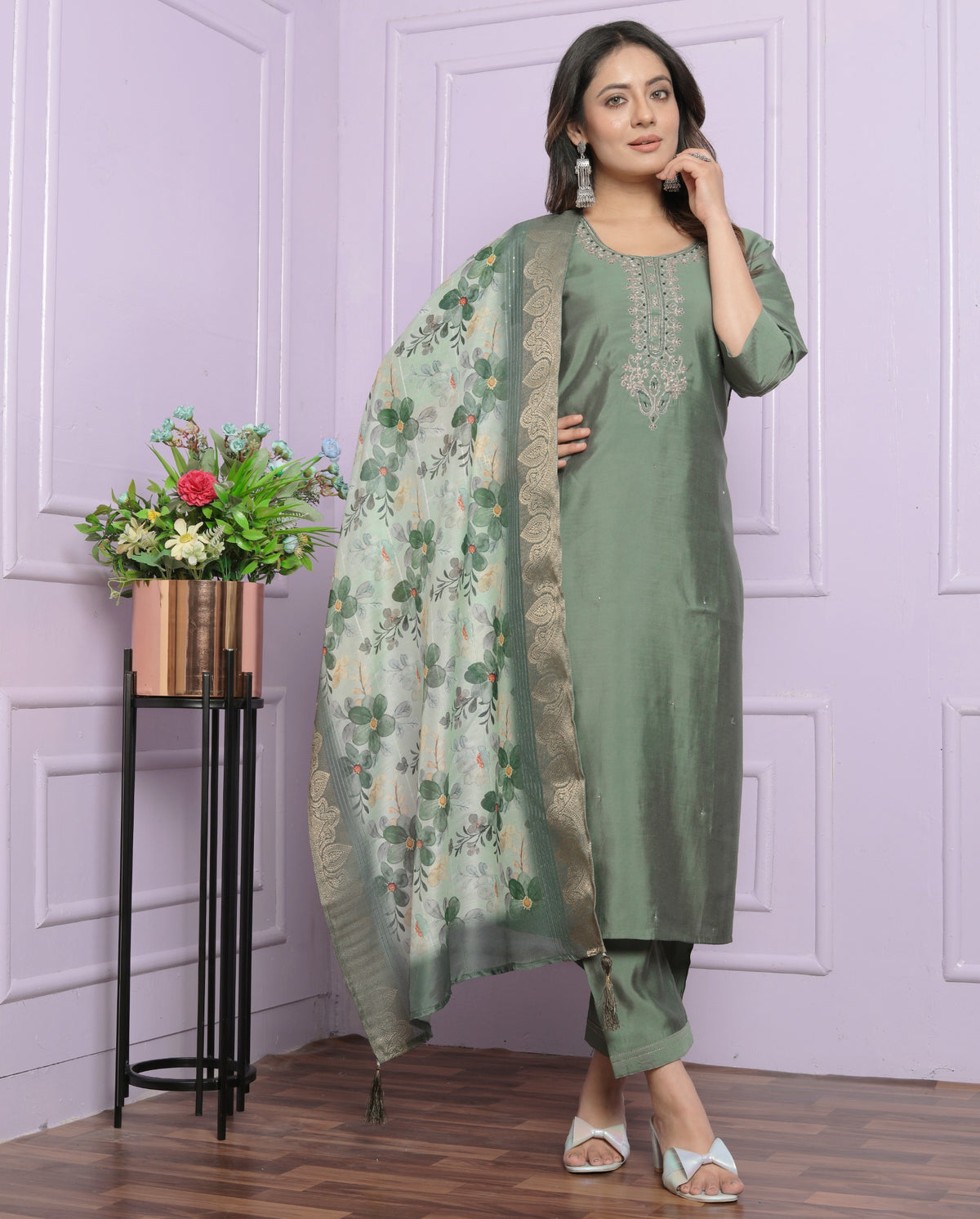 Russian Silk Straight Kurti